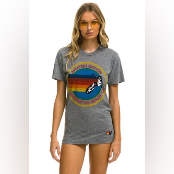 AVIATOR NATION MANHATTAN BEACH TEE SHIRT - Picture 2 of 9